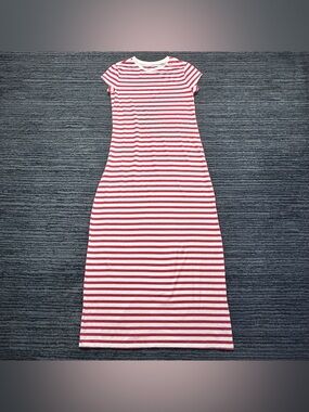 a new day Red and White Striped Maxi Dress